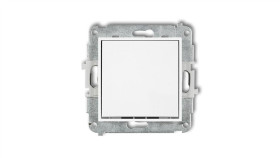 Icon Mechanizm Łącznika Schodowego (Jeden Klawisz Bez Piktogramu) Biały Iwp-3.1