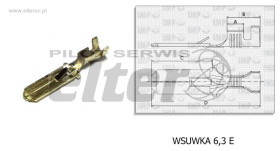 Konektor wsuwka 6,3mm E2,5 zaczep