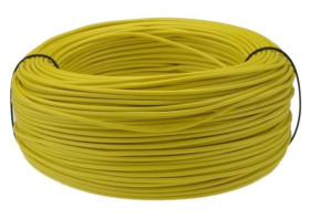 Kabel instalacyjny LgY / H07V-K 1,5mm2 jednożyłowy żółty 450/750V giętki linka Helukabel /10m/