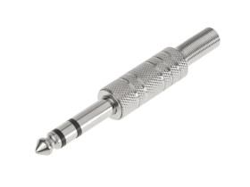 Wtyk JACK 6.3mm stereo metal