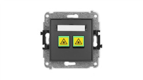 Icon Mechanizm Gniazda Światłowodowego/Optycznego Podwójnego Grafitowy Mat...