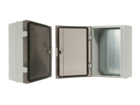 Obudowa hermetyczna natynkowa 265x355x152 mm drzwi transparentne płyta montażowa IP65 C.1601-P PAWBOL