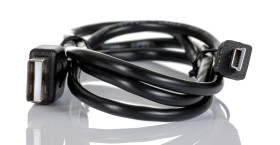 Kabel USB Złącze A USB A Złącze B Mini USB B dł. 1m Przewód USB USB 2.0 kolor: Czarny