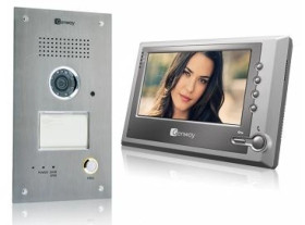 Zestaw wideodomofonowy LCD 7 kolor bezsłuchawkowy jednoabonentowy pilot programowania 14V DC F-G9V11