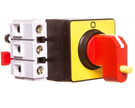 Rozłącznik VVE 25A , 3 biegunowy, 690 V, uchwyt czerwony do blokowania VVE0