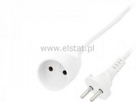 Przedłużacz 1GN 1,5m biały ( 2x1mm)