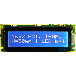WYŚWIETLACZ LCD 2x16 F W1B B/W h:30mm CYRYLICA 16x2