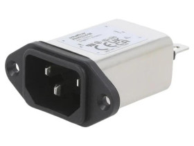 Złącze zasilające AC męskie 6A 250VAC C14 (E) 780uH FN9222-6-06