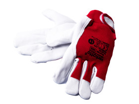 Rękawice skórzane zimowe czerwone 9 VR-5752 1 para CB-7274