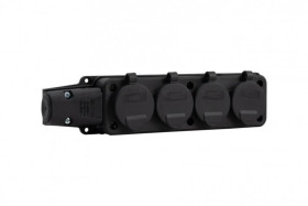 Listwa gumowa 4x230V 16A IP54 czarna