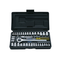BlueSpot Tools 01535 Socket Set of 40 Metric &amp; AF 1/4in &amp; 3/8in Drive