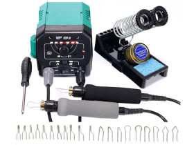 Stacja wypalarka do drewna skóry WEP 939-III 21elementów