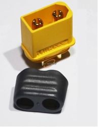 WTYK WYSOKOPRĄDOWY XT60 MESKI Z OSŁONĄ