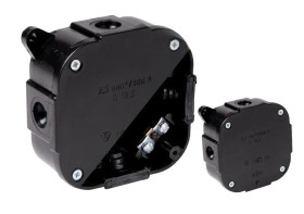 VIPLAST Puszka VP-74 Bryzgoszczelna Czarna IP44