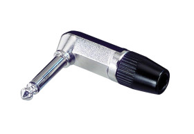 Złącze Jack 6,35 mm Męski Mono Montaż na kablu Czarny