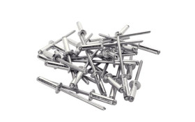 Nit średnica 4mm , materiał: Aluminium Zestaw nitów średnica otworu 4.1mm długość 12mm