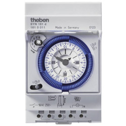 theben 1810011 DIN Timer, 24h Program, 200h Reserve, 16A/250V, Rail Mount