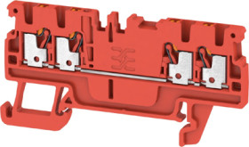 Through terminal block, push-in connection, 1.5 mm², 17.5 A, 6 kV, red, 2534430000
