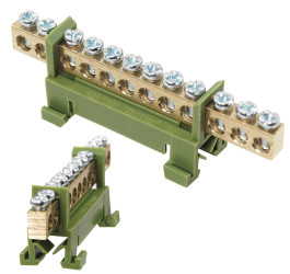 Listwa zerowa TH35 12P zielona CB-31483