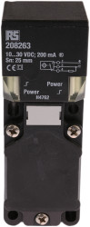Czujnik zbliżeniowy Indukcyjny 25 mm RS PRO Niewpuszczany 10 → 30 V DC długość 114mm w obudowie prostokątnej
