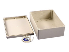 Obudowa ogólnego użytku ABS szerokość zew. 165 mm długość zew. 220 mm wys. zew. 85 mm Hammond IP65 Jasnoszary