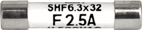 Microfuse 6.3 x 32 mm, 6.3 A, F, 400 V (DC), 500 V (AC), 1.5 kA breaking capacity, 8020.5076