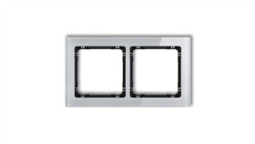 Deco Ramka Podwójna - Efekt Szkła (Ramka: Szara Spód: Czarny) Szary 15-12-Drs-2