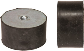 Podstawka antywibracyjna M12 średnica 75mm wysokość całkowita 40mm Nóżka sprężysta żeńska wysokość stopki 40mm