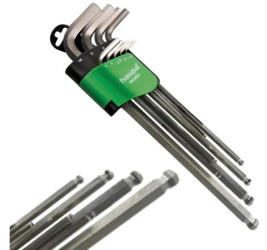 Zestaw Kluczy Imbusowych Długich Imbusy z Głowicą Kulkową 1,5 - 10 mm 9szt