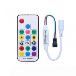 Kontroler sterownik RGB RF IC TM1814b 5-24VDC 17 przycisków max 1024 pikseli Digital