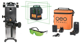 Zielony laser krzyżowy płaszczyznowy 3D 3x360 FLG 6X-GREEN zestaw L85-easy