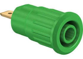 Gniazdo bananowe Żeński Wciskana typ Gniazdo bananowe Zielony 24A Staubli rozmiar 4 mm