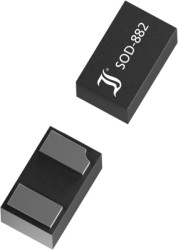SMD ESD protection diode, bidirectional, 60 W, 5 V, DFN1006-2, Diotec Semiconductors ESD9BL0523P