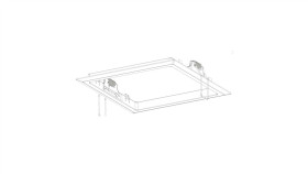 Intelight Ramka Do Montażu Podtynkowego Starled Quad Czarna 92820