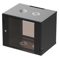 Szafa wisząca Professional 19" 9U, 450mm, drzwi szklane, czarna