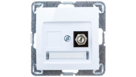 Impresja Gniazdo Antenowe Pojedyncze Typu F Białe Gpa-1Yf/M/00