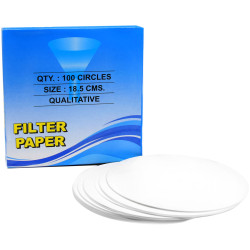 EISCO CH0390E Premium Qualitative Filter Paper, 100 Pack - 7.28&quot; (18.5cm)