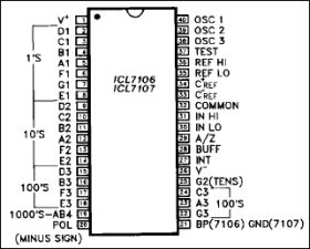 ICL7107 3 1/2 Digit A/D Converter