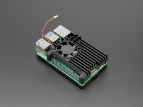 Adafruit Aluminum Metal Heatsink Raspberry Pi 5 Case with Fan