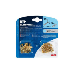 Zestaw konektorów samochodowych 20szt. 6,3mm LAMPA