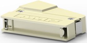 D-Sub connector housing, size: 5 (DD), angled 75°, cable Ø 10.16 mm, zinc die casting, silver, 5749202-2
