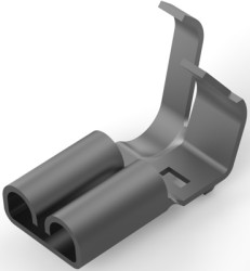 Uninsulated flat plug sleeve, 5.21 x 0.81 mm, 0.51 to 2.08 mm², AWG 20 to 14, brass, tin-plated, 42234-2