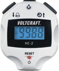 Licznik ręczny cyfrowy Voltcraft HC-2, wyświetlacz LCD, 4 cyfry, zakres 0 - 9999, szary