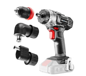 Wiertarko-wkrętarka akumulatorowa Energy+ 18V zdejmowany uchwyt 10mm i adapter kątowy 58G022-AD