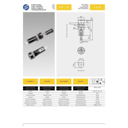 GNIAZDO BEZPIECZNIKA PTF-70 10A 250V 20mm