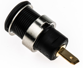 Gniazdo bananowe Żeński Wypustka typ Gniazdo bananowe Czarny 24A Staubli rozmiar 4 mm