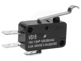 Mikroprzełącznik VS15N04-1C HIGHLY z dźwignią podgiętą 24.5mm;15A/250V