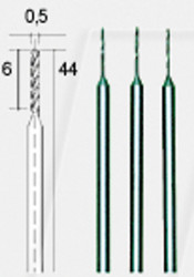 28864 Twist drill 0.5mm, 3 pieces