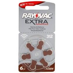 Baterie RAYOVAC 312(PR41,B3124,B347PA) 1.45V (6szt)