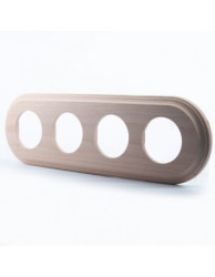 DREWNIANA RAMKA CZTEROKROTNA PODTYNK NATURAL DRPT4N